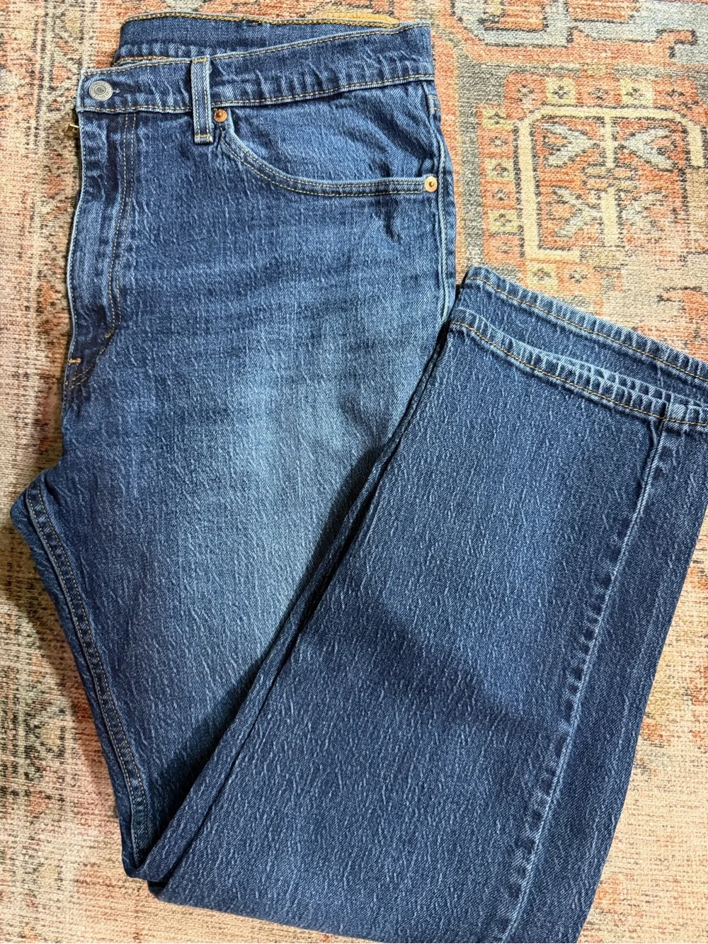 Levi's Men's Blue Denim Jeans - Classic Fit 505 38x32